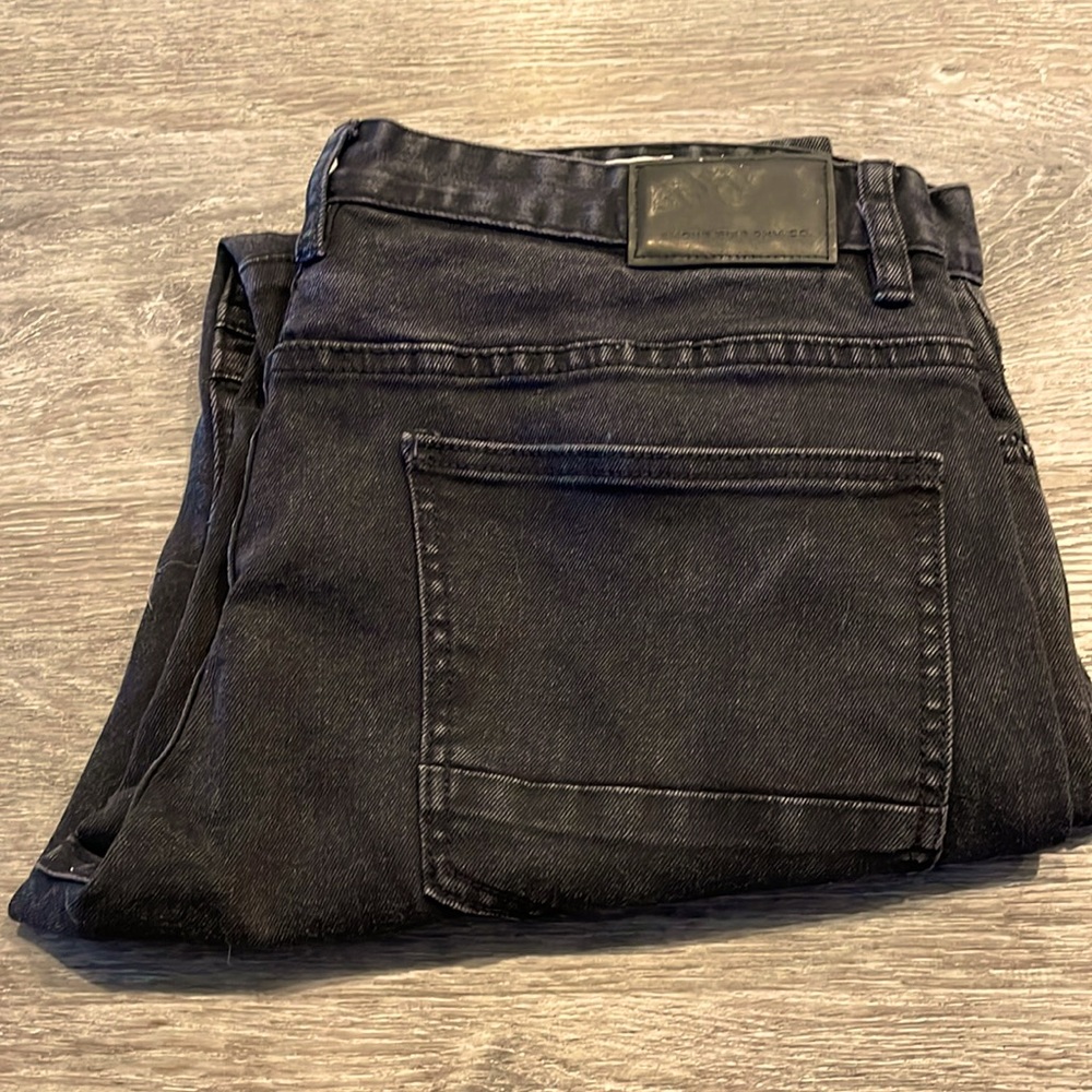 slim/skinny fit distressed smoke rise denim co. mens jeans 38W X 32L